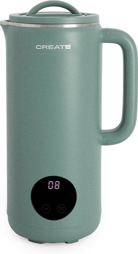 CREATE CREATE - Sojamelk maker - Multifunctionele machine - 850 ml - Soepmaker - Notenmelk maker - Timer 12 uur - Sage - VEGAN MILK MAKER STUDIO(Sage)