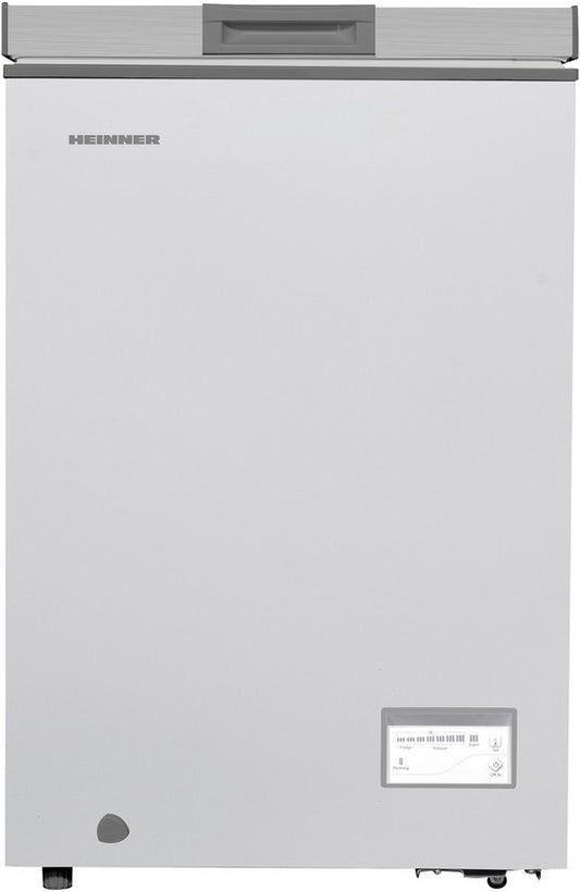 Heinner HCF-HM100CSE++ Vrieskist – 98 L – Convertible (Vriezer/Koelkast) – Snelvriesfunctie – Waterbestendig Display – Zilver – 5 Jaar Garantie(Zilver)