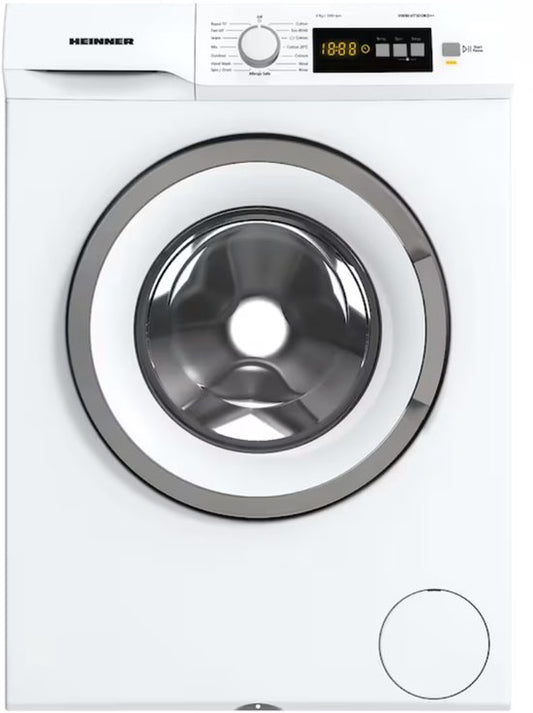 Heinner HWM-VT1610KD++ Wasmachine 6 kg – 15 Programma’s Met Allergievriendelijk programma – Eco Logic Systeem – LED Display – 1000 tpm – Wit – 5 Jaar Garantie