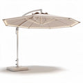 Parasol met verstelbare arm van aluminium in beige 200 x 200 x 250cm