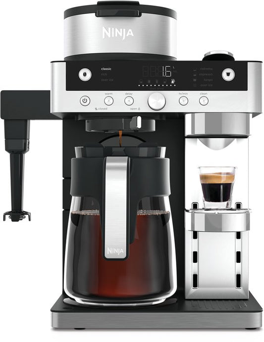 Ninja Prestige Dualbrew System - Koffiezetapparaat voor filterkoffie en cups - inclusief ingebouwde melkopschuimer - CFN802EU