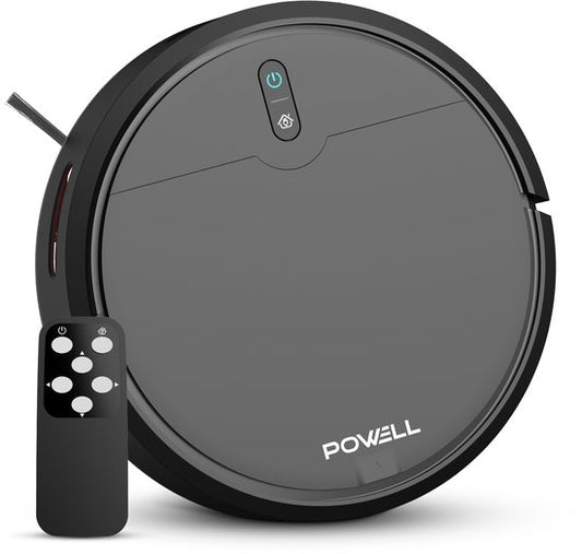Powell Robotstofzuiger - Robotstofzuiger met Dweilfunctie - Robotstofzuiger met Laadstation - Robot Stofzuiger - Dweilrobot - Zwart(POW-RSZ-DWL-ZW)