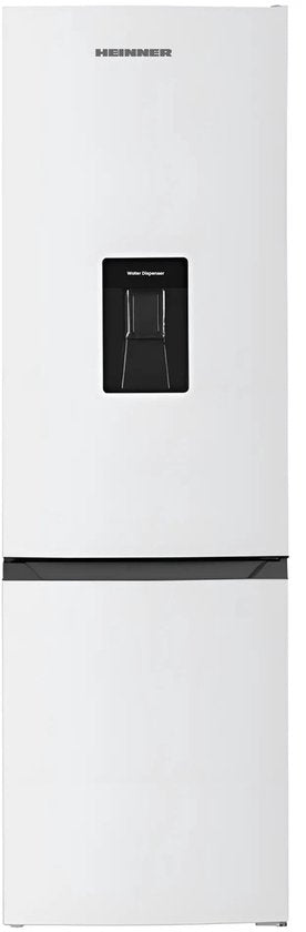 Heinner HC-HM260WDE++ Koel-vriescombinatie met Waterdispenser Wit 260 L – Vrijstaand – Instelbare Thermostaat – Omkeerbare Deur – 5 Jaar Garantie(Wit)