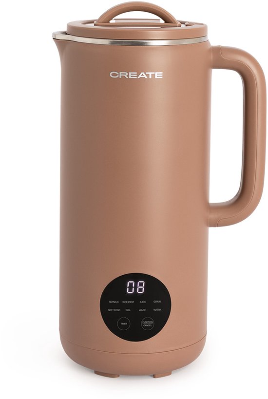 ‎CREATE CREATE - Multifunctionele machine van 850 ml voor plantaardige melk - Mokka - VEGAN MILK MAKER STUDIO(Mokka)