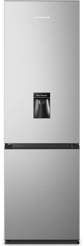Heinner HC-HS268SWDE++ Koel-vriescombinatie met Waterdispenser – 268 L – Instelbare Mechanische Thermostaat – Omkeerbare Deur – Zilver – 5 Jaar Garantie(Zilver)