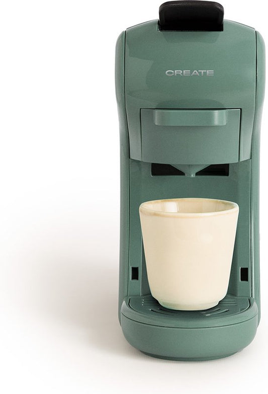 ‎CREATE CREATE - Multi-capsule Express en gemalen koffiemachine - Nespresso, Dolce Gusto - 1450W - 600ml - POTTS(Donkergroen)