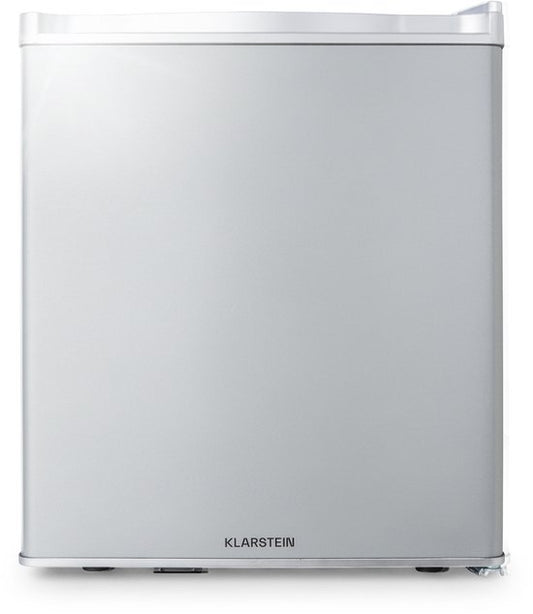 Klarstein mini-koelkast voor kamers, mini-koelkast voor drankjes, snacks  cosmetica, kleine minibar, koelkast klein  stil, flexibele schappen, kleine skincare koelkast 5-22°C, 38L(Zilver)