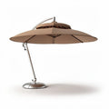 Zijde parasol met aluminium frame en bronzen kleur 250 x 250 x 300cm