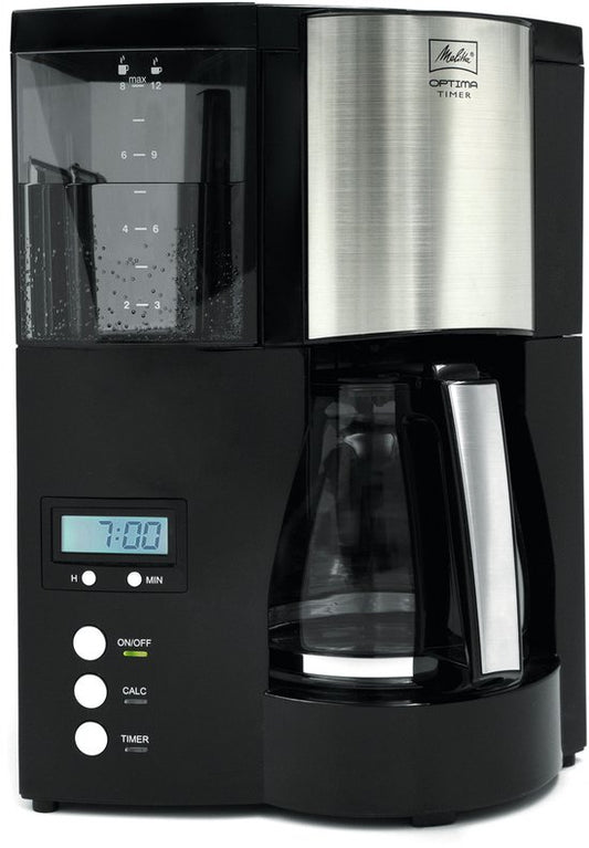 Melitta Optima Timer - Filter-koffiezetapparaat - Zwart(Zwart/RVS)