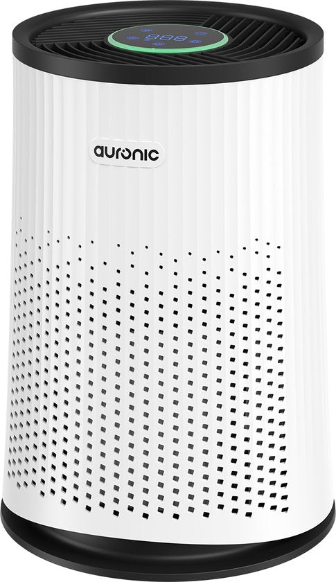 Auronic Luchtreiniger Compact Pro met HEPA 13 Filter, Ionisator en Koolstoffilter - Ruimtes tot 30m² - CADR-waarde van 150m³/u - Air Purifier met Aromatherapie - Wit(Wit)