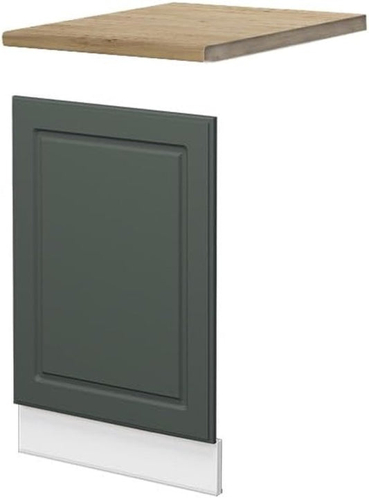 Merkloos / Sans marque Vaatwasser Paneel - Keukenfront Keukendeur - Keuken Inrichten - Soft-close Scharnieren - 45 cm - Groen-Goud