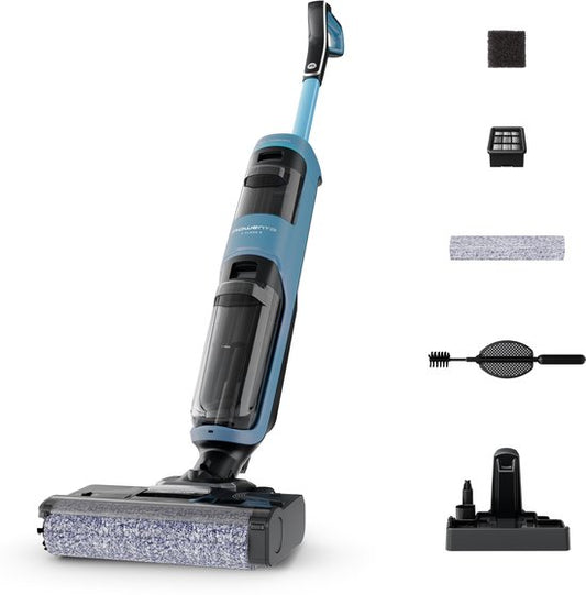 Rowenta X-Clean 2 GZ2271 - 2-in-1 Vloerreiniger - Stofzuiger  dweil in 1 - 30 min gebruikstijd - Zelfreinigend(35/Reinigingsborsteltje， Docking station met adapter)