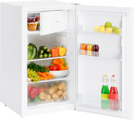 KitchenBrothers Koelkast - 88L Koelvak - 14L Vriesvak - Koelvriescombinatie - IJskast - Frigo - Vrijstaand - Wit(14L Vriesvak， Wit， 88L Koelvak)